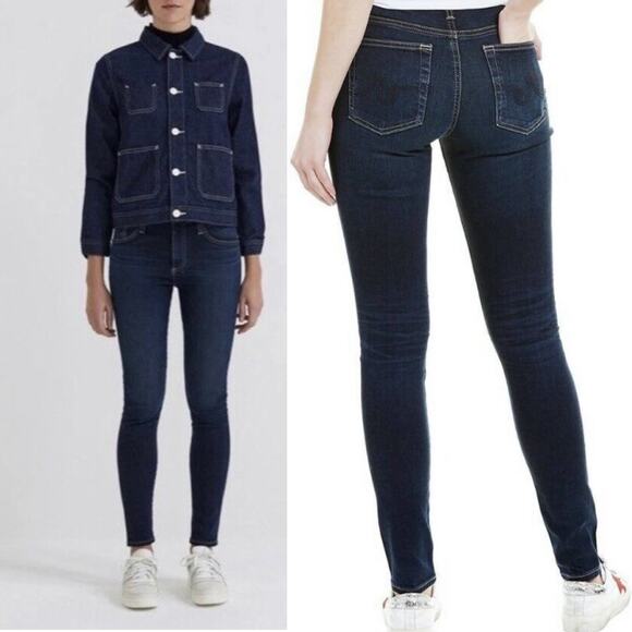 AG Adriano Goldschmied Farrah Skinny Jean High Rise Cotton Blue Stretch Denim 26 - Picture 1 of 9